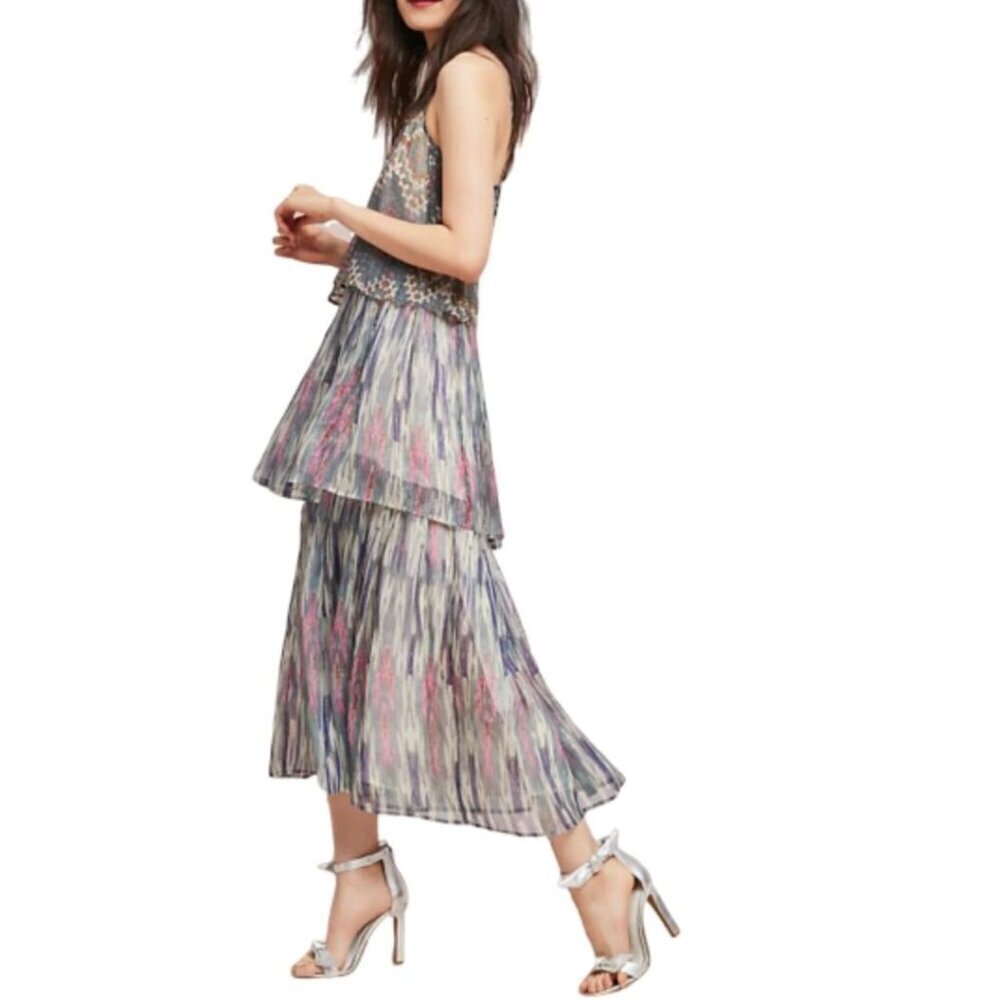 Anthropologie Meadow Rue Josie Tiered Maxi Dress NWT Floral Boho 2 - Picture 9 of 9